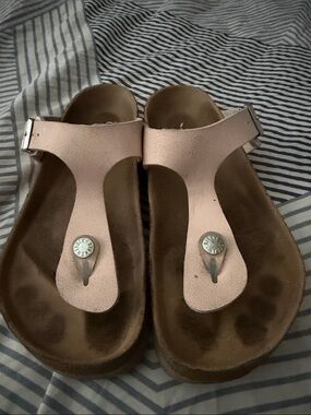 Birkenstock Light Pink Toe-Post Sandals flip flops 37 (6.5) women’s vegan